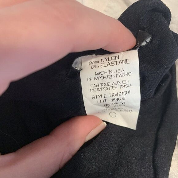 Theory Womens Solid Black Bandeux Crop Sleeve Top One Size - Picture 7 of 7